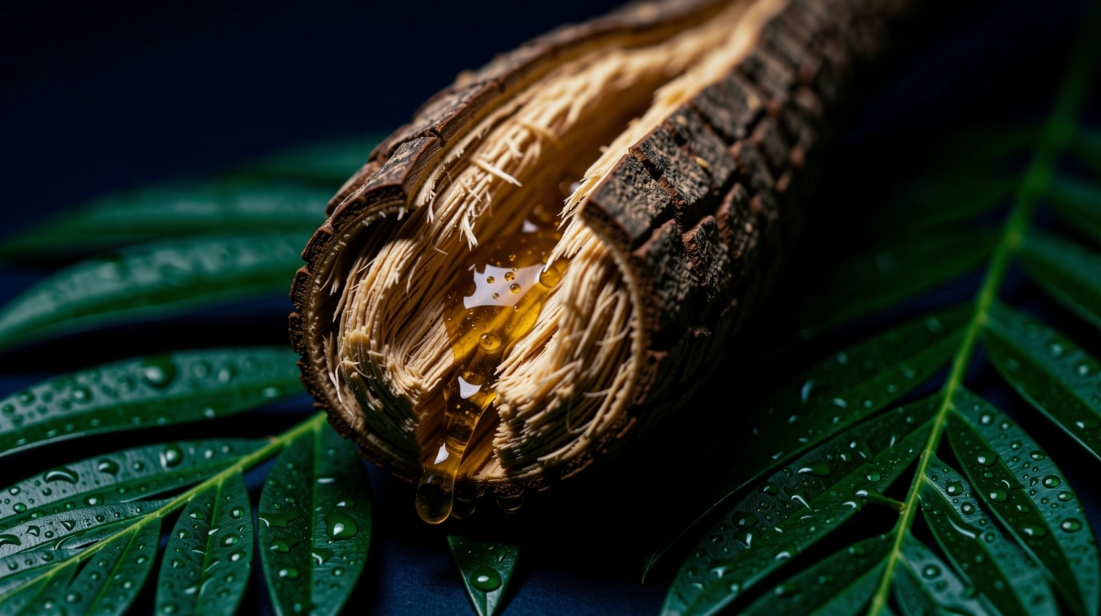 Macro of Indonesian medicinal root